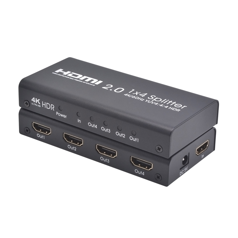 AYS-14V20 сплиттер сигнала HDMI, поддержка 4K/HDR/3D, 1:4 AYS-14V20 сплиттер сигнала HDMI, поддержка 4K/HDR/3D, 1:4