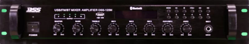 DSS-120M микшер-усилитель c MP3/FM, 120 Вт/100 В DSS-120M микшер-усилитель c MP3/FM, 120 Вт/100 В