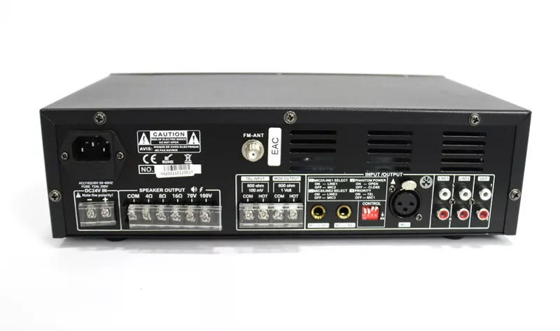 DSS-60E микшер-усилитель 60 Вт/100В, MP3, FM, Bluetooth, SD DSS-60E микшер-усилитель 60 Вт/100В, MP3, FM, Bluetooth, SD