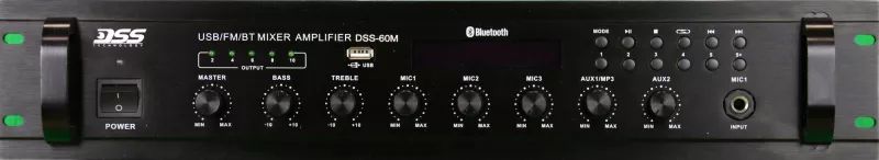 DSS-60M микшер-усилитель MP3/FM, 60 Вт/100 В DSS-60M микшер-усилитель MP3/FM, 60 Вт/100 В