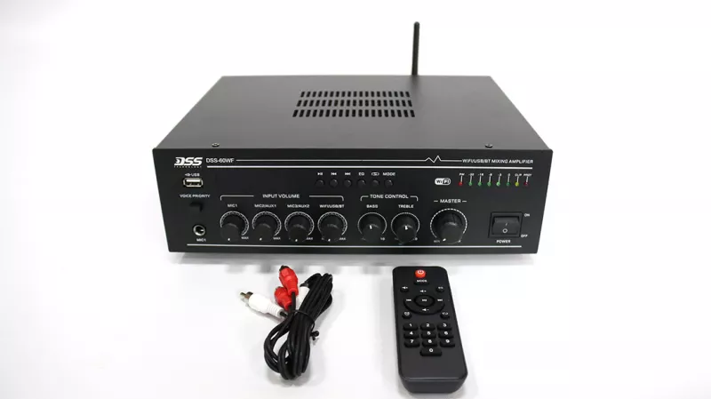 DSS-60WF усилитель 120 Вт/100В, WIFI, MP3, FM, Bluetooth, SD DSS-60WF усилитель 120 Вт/100В, WIFI, MP3, FM, Bluetooth, SD