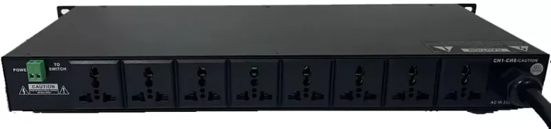 DSS -PS8 8 канальный секвенсор питания 6000 Вт, 8х10 А DSS -PS8 8 канальный секвенсор питания 6000 Вт, 8х10 А