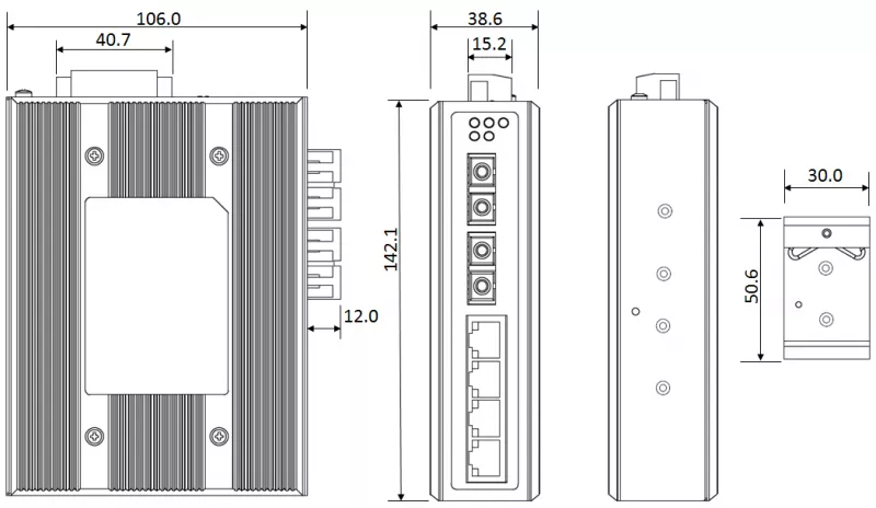Nautilus INS-F0602MC2-T неуправляемый коммутатор 6 портов Nautilus INS-F0602MC2-T неуправляемый коммутатор 6 портов