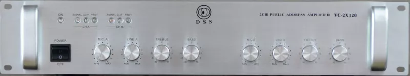 DSS VC-2x120 трансляционный усилитель 2х120 Вт/100В DSS VC-2x120 трансляционный усилитель 2х120 Вт/100В