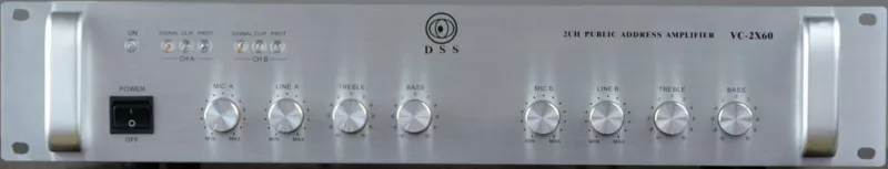 DSS VC-2x60 трансляционный усилитель 2х60 Вт/100В DSS VC-2x60 трансляционный усилитель 2х60 Вт/100В