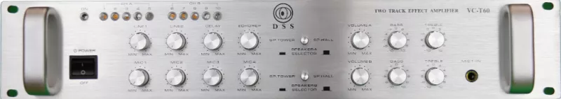 DSS VC-T60 усилитель-микшер 2x60 Вт/100В DSS VC-T60 усилитель-микшер 2x60 Вт/100В